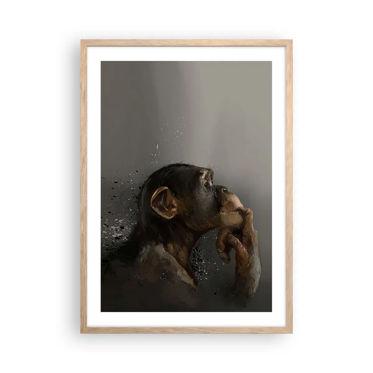 Affiche dans un chêne clair - Poster - Certainement un penseur - 50x70 cm