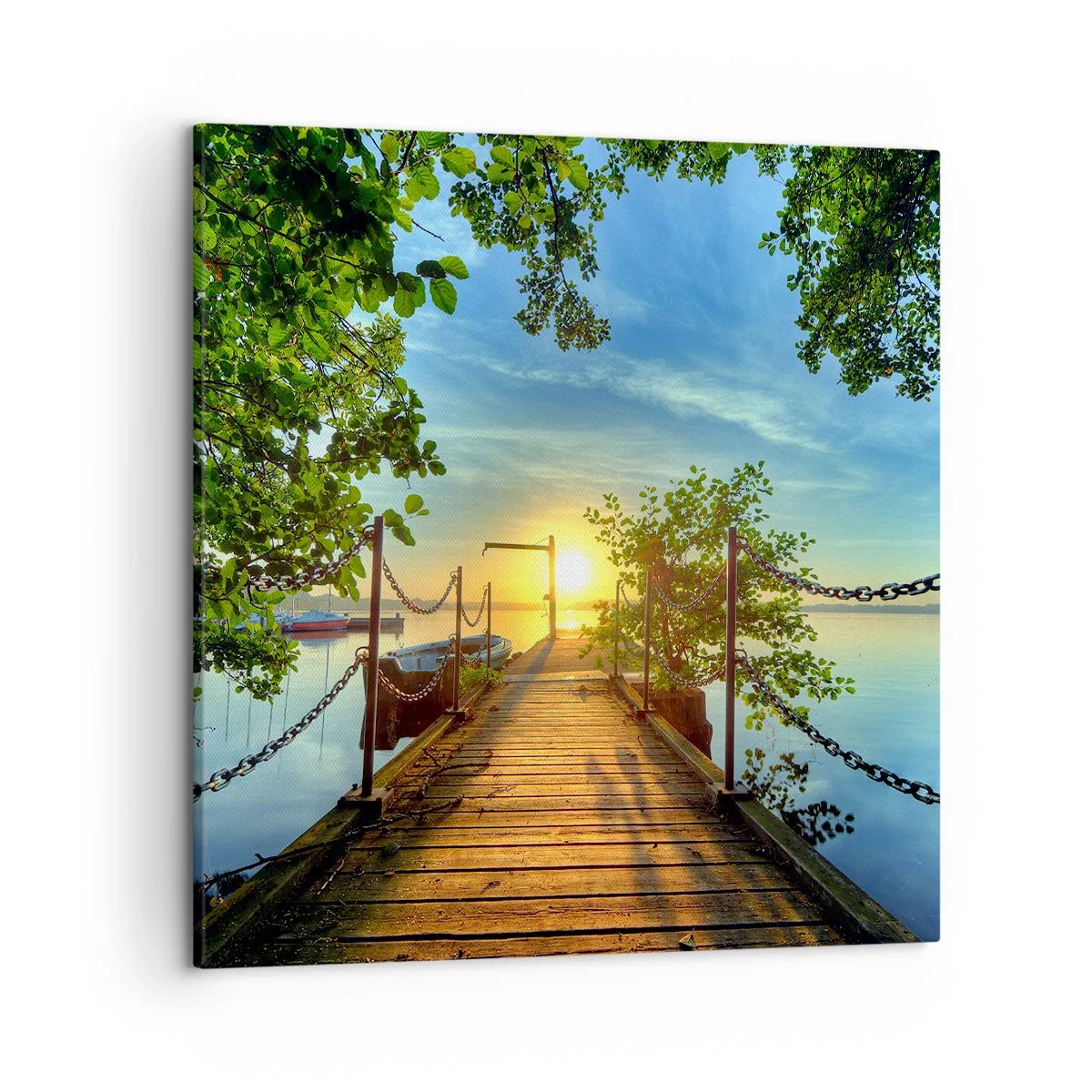 Impression sur toile - Image sur toile - L'ouest au-dessus de l'eau - 50x50 cm