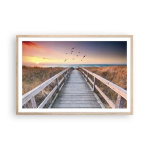 Affiche dans un chêne clair - Poster - Envol des espaces - 91x61 cm