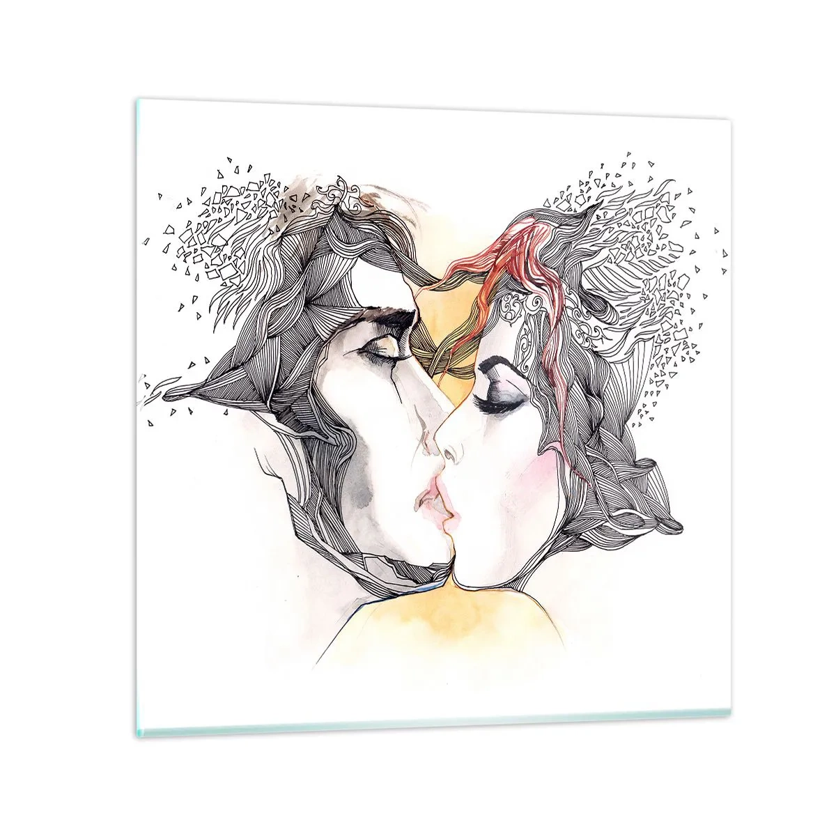 Impression sur verre - Image sur verre - Le monde n'existe pas - 60x60 cm