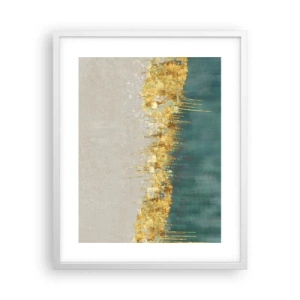 Affiche dans un cadre blanc - Poster - La frontière dorée - 40x50 cm