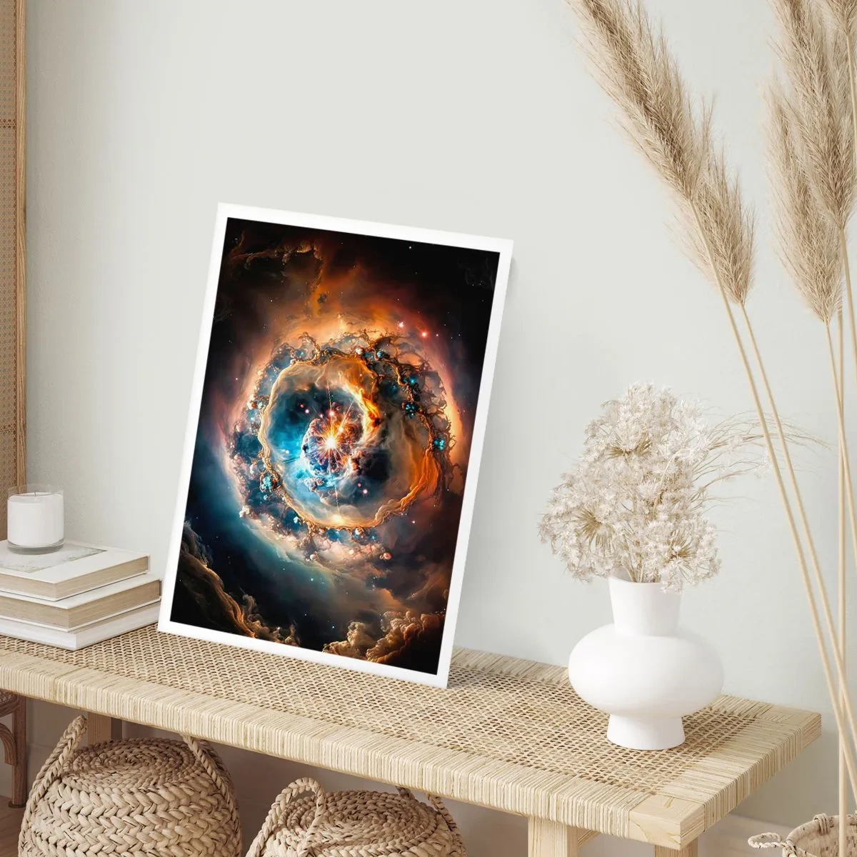 Affiche - Poster - Une explosion cosmique de lumière et d’énergie dans l’espace galactique. - 50x70cm - Le début - Décoration murale moderne pour le salon et la chambre ARTTOR