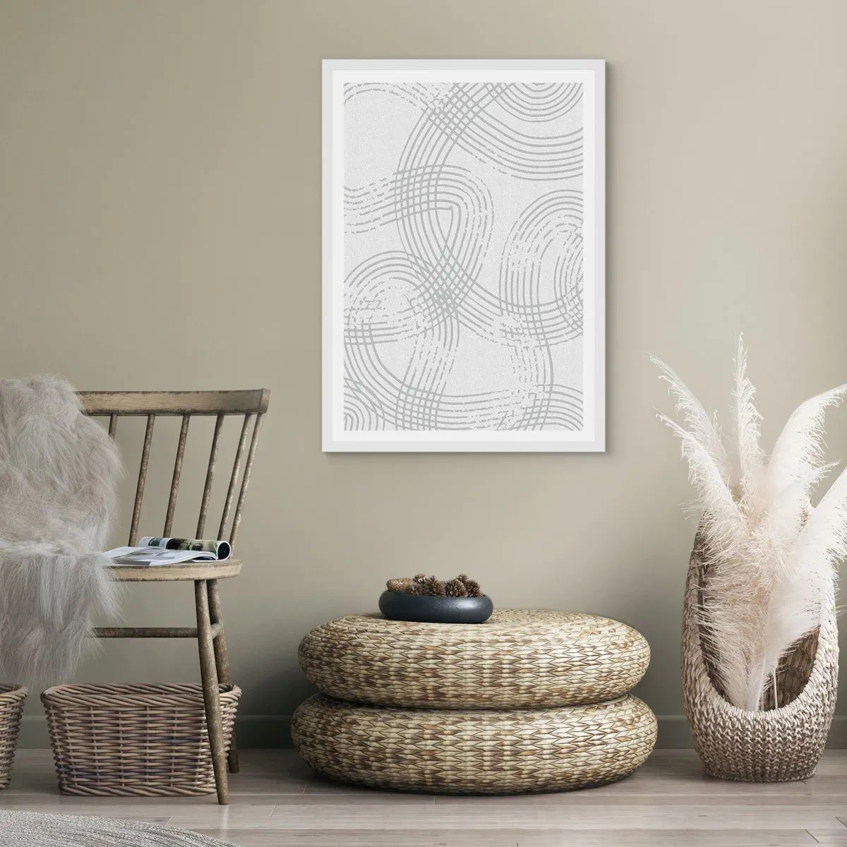 Affiche dans un cadre blanc - Poster - Il n'y a pas de chemin droit - 70x100 cm