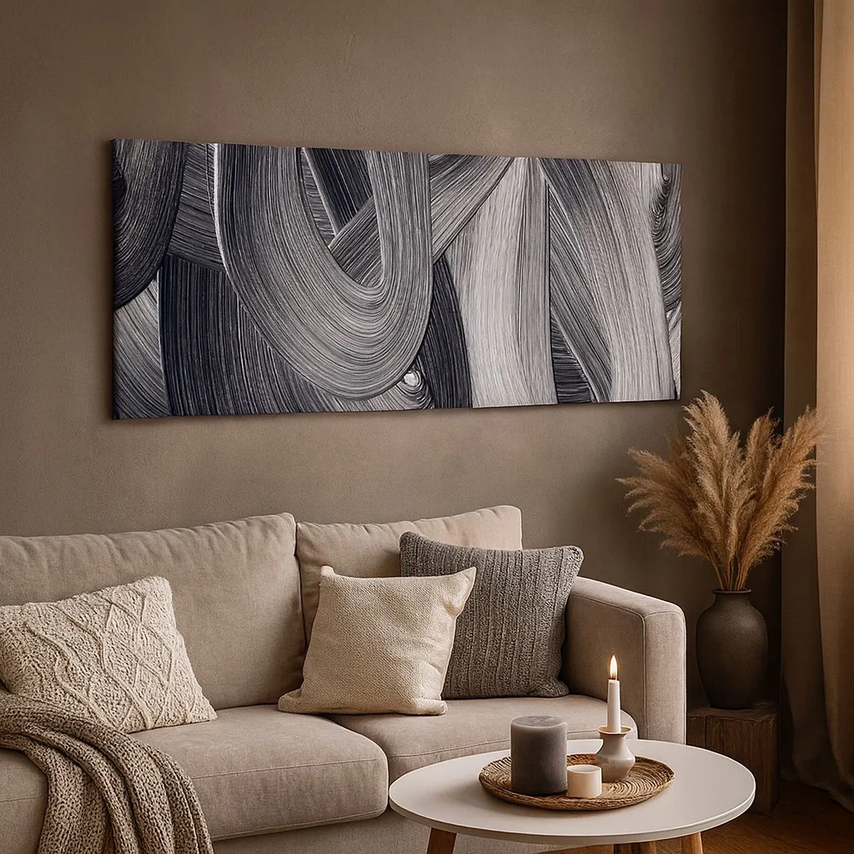Impression sur toile - Image sur toile - La fluidité de la réalité - 100x40 cm