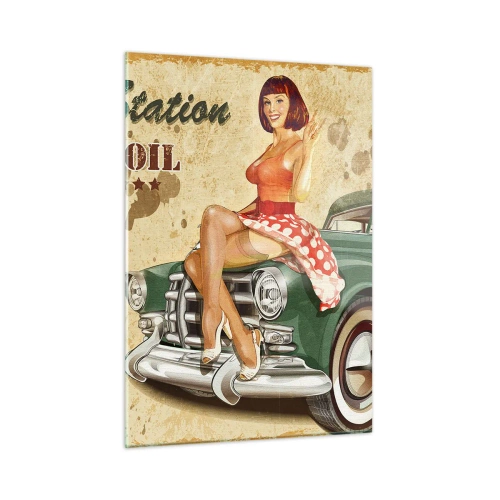 Impression sur verre - Image sur verre - Les merveilleuses années 40 - 50x70cm - Les superbes années 40. - Décoration murale moderne pour le salon et la chambre ARTTOR