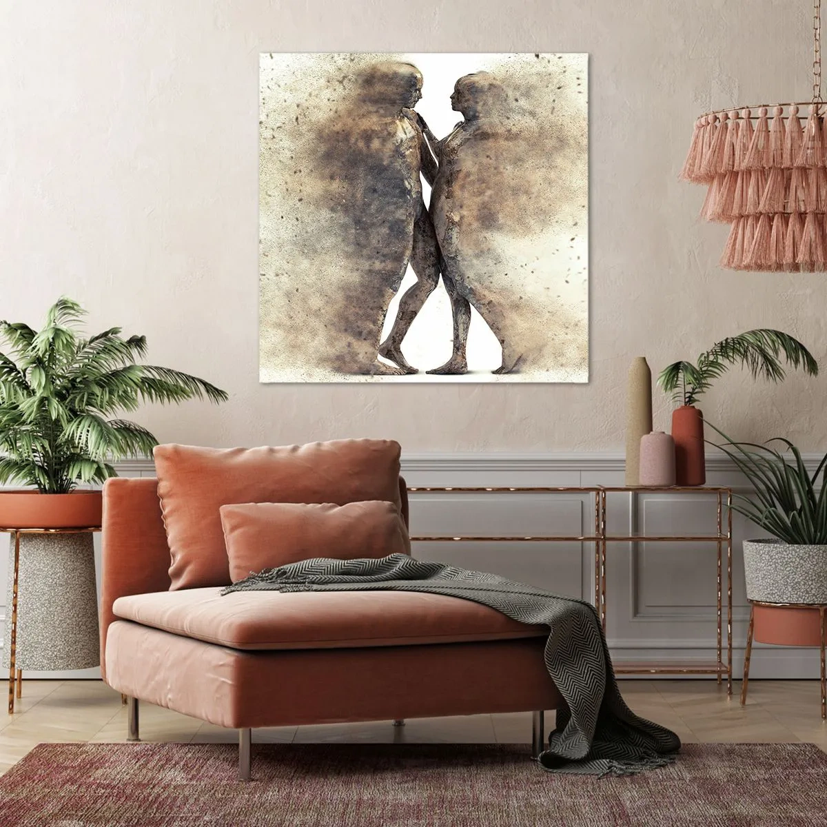 Impression sur toile - Image sur toile - Ils sont sortis de la poussière pour aimer - 70x70 cm