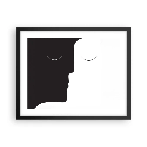 Affiche dans un cadre noir - Poster - Unité des contraires - 50x40 cm