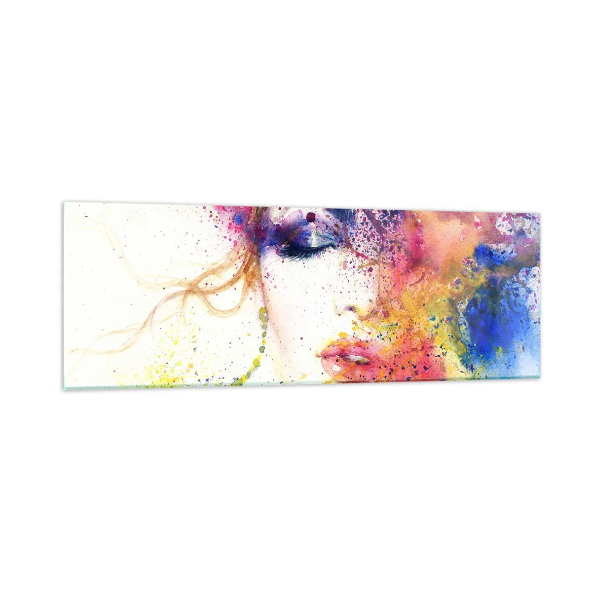 Impression sur verre - Image sur verre - Vertiges arc-en-ciel - 90x30 cm