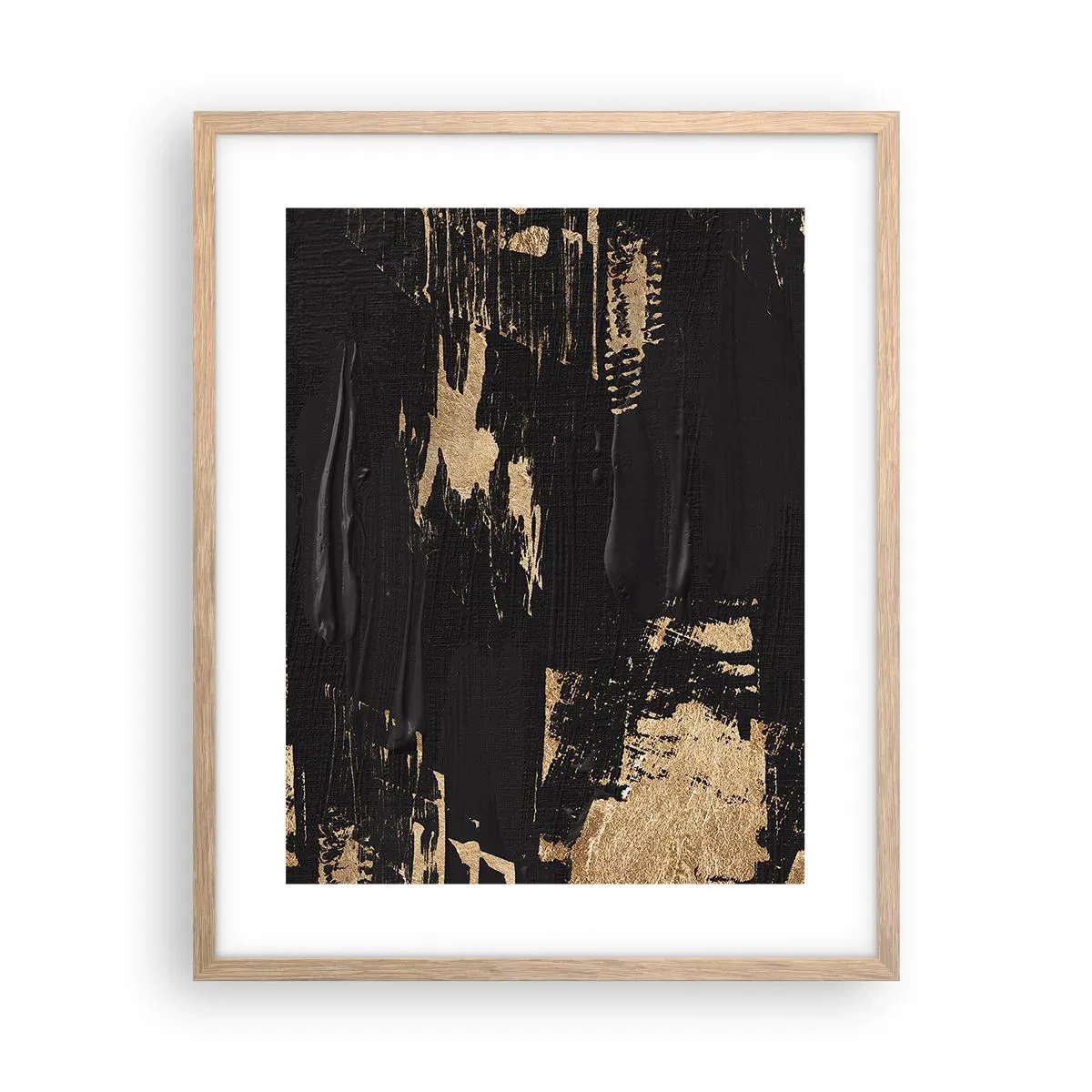 Affiche dans un chêne clair - Poster - Empreinte du toucher - 40x50 cm