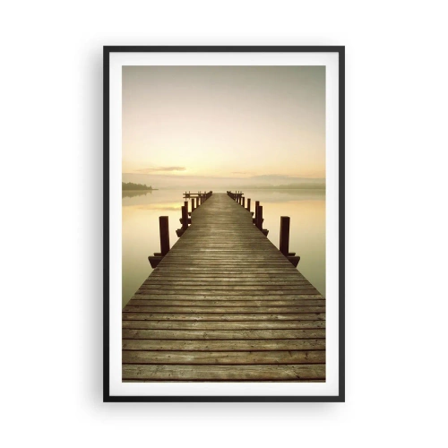 Affiche dans un cadre noir - Poster - L'aube, les premières lueurs, le jour  - 61x91 cm