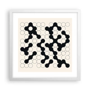 Affiche dans un cadre blanc - Poster - Jeu chinois – variation - 40x40 cm