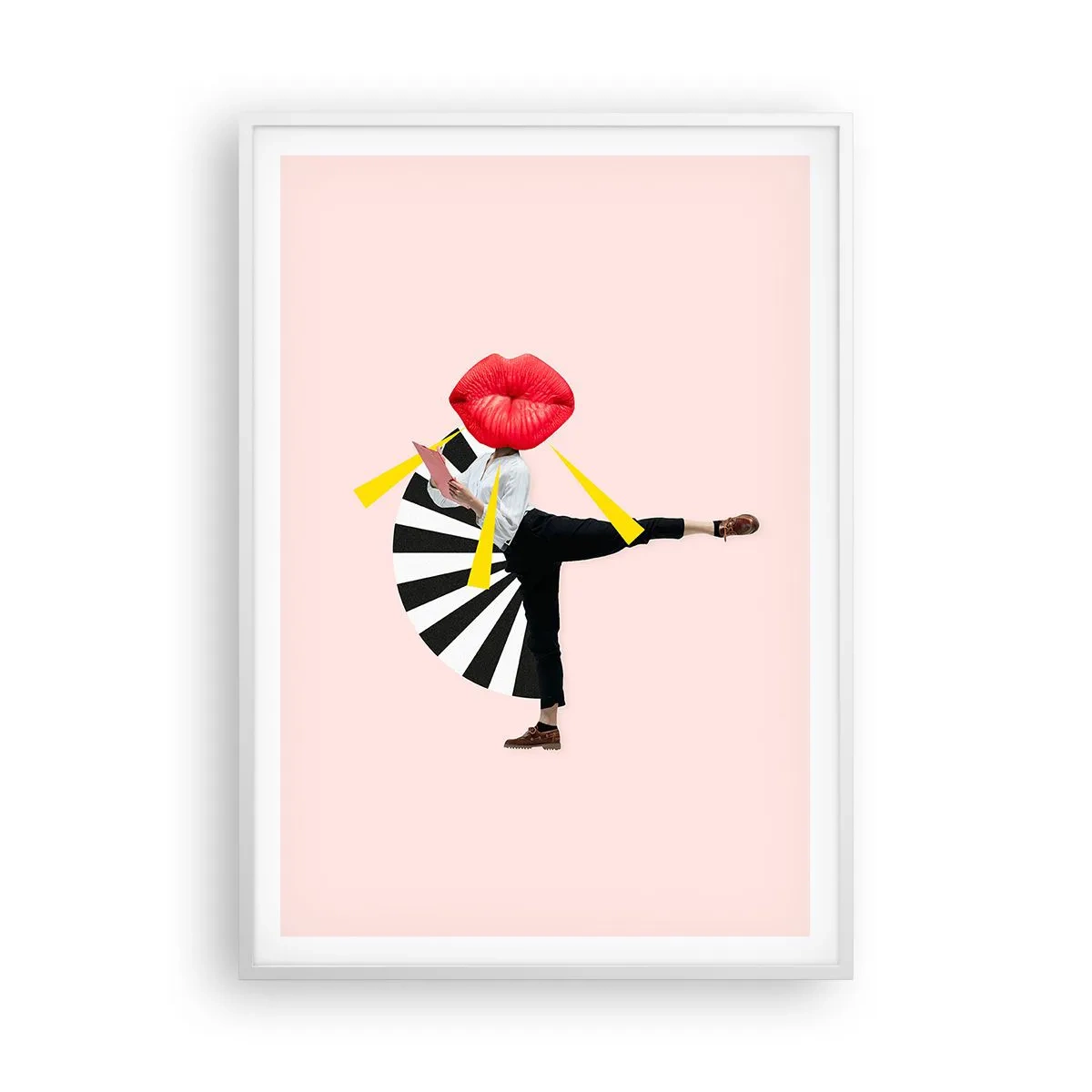 Affiche dans un cadre blanc - Poster - Pop-art surréaliste - 70x100 cm
