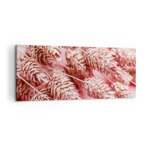 Impression sur toile - Image sur toile - Une cascade florale en rose - 100x40 cm