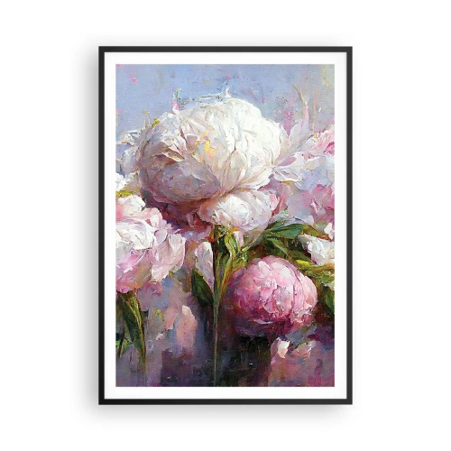 Affiche dans un cadre noir - Poster - Un bouquet plein de vie - 70x100 cm