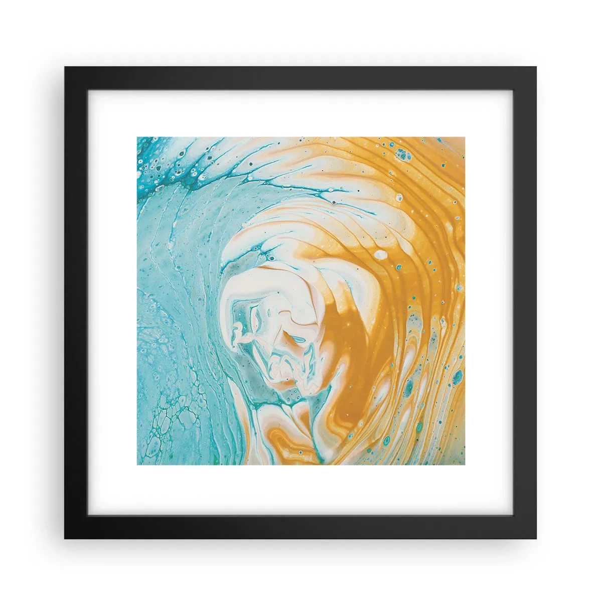 Affiche dans un cadre noir - Poster - Tourbillon pastel - 30x30 cm