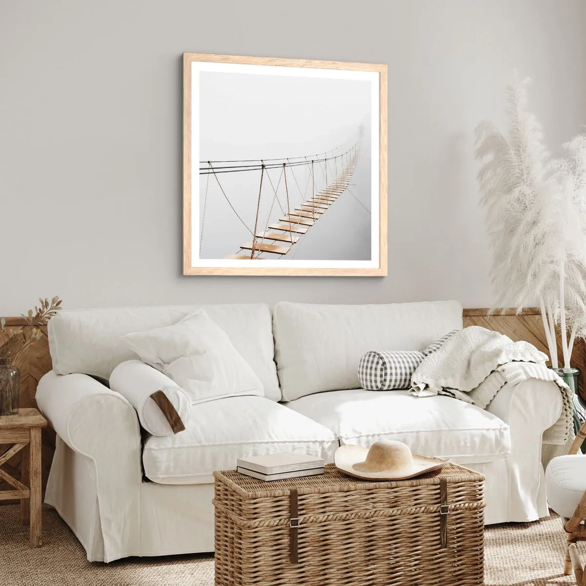 Affiche dans un chêne clair - Poster - Où cela va-t-il te mener? - 30x30 cm