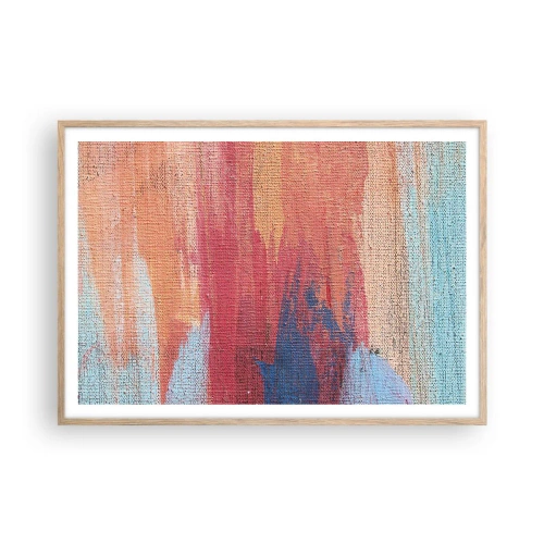 Affiche dans un chêne clair - Poster - Ecoulement de l'arc-en ciel - 100x70 cm