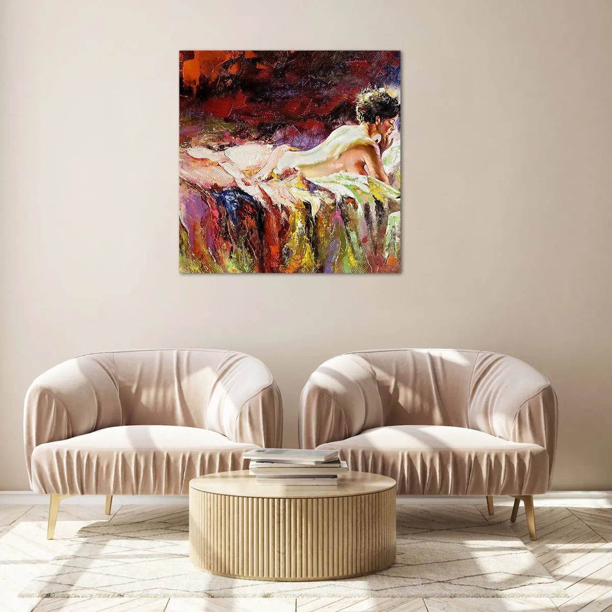 Impression sur verre - Image sur verre - Vénus en pensée - 40x40 cm