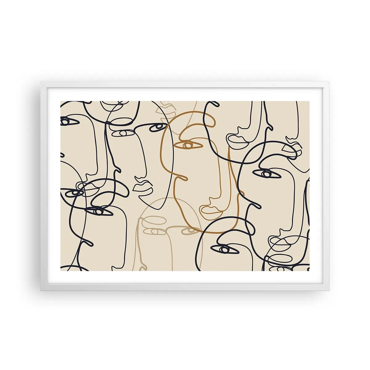 Affiche dans un cadre blanc - Poster - Portrait multiplié - 70x50 cm