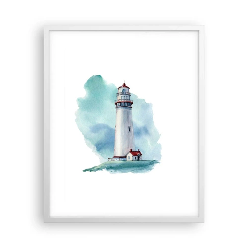 Affiche dans un cadre blanc - Poster - La douce sœur du bleu - 40x50 cm