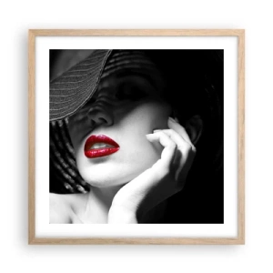 Affiche dans un chêne clair - Poster - Étude écarlate - 50x50 cm