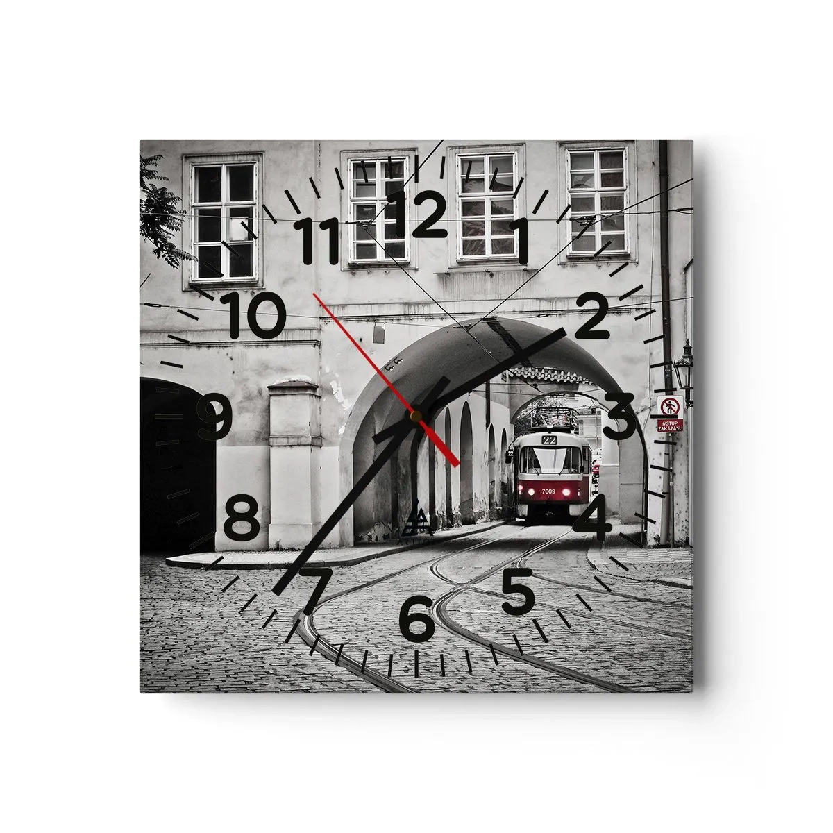 Horloge murale - Pendule murale - Dans le labyrinthe de la ville - 40x40 cm