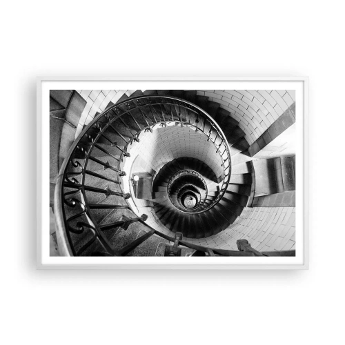 Affiche dans un cadre blanc - Poster - De plus en plus haut - 100x70 cm