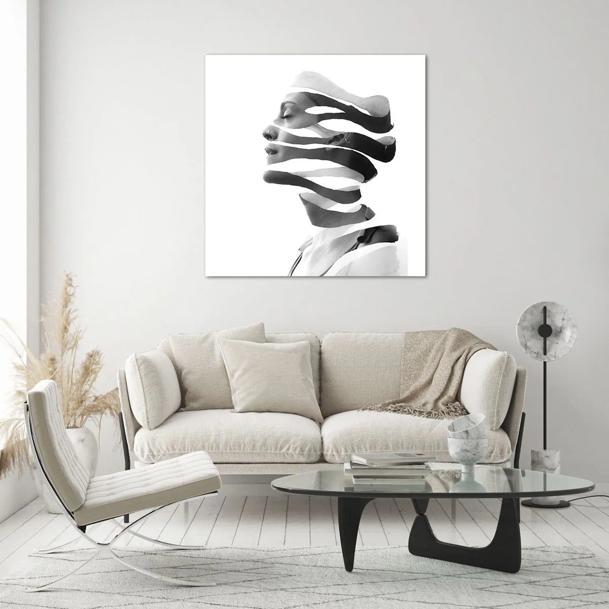 Impression sur verre - Image sur verre - Portrait surréaliste - 60x60 cm