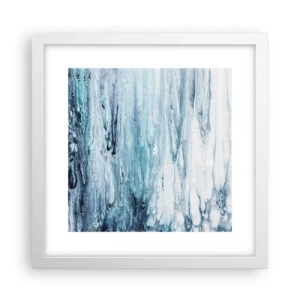 Affiche dans un cadre blanc - Poster - Une glace bleue - 30x30 cm