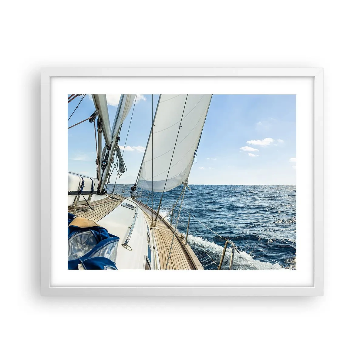 Affiche dans un cadre blanc - Poster - Ohé, l'aventure - 50x40 cm