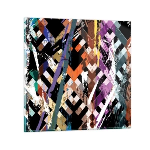 Impression sur verre - Image sur verre - Se mettre au carré - 50x50 cm