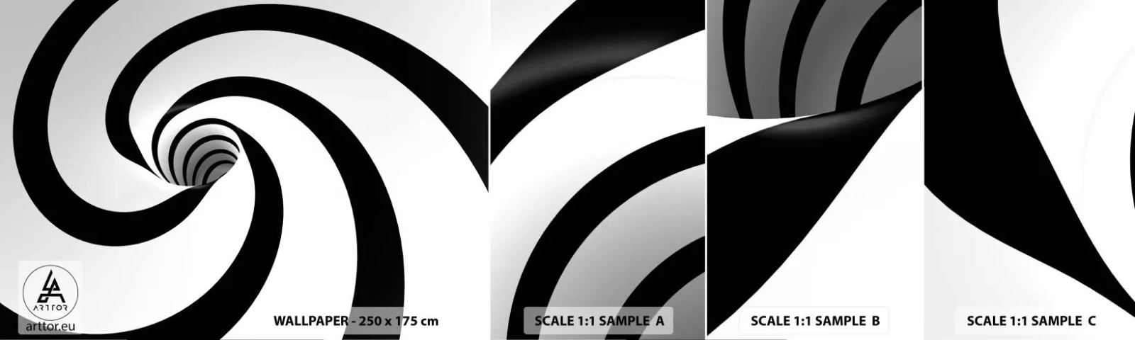 Échantillon De Papier Peint Standard Eco - Céder au vortex ? - Abstraction, 3D, Vortex - 100x30 cm