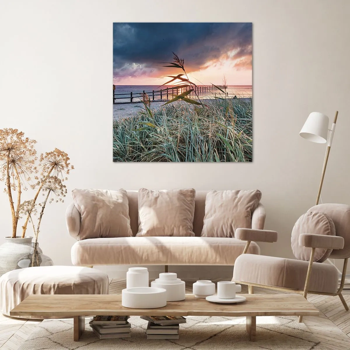 Impression sur toile - Image sur toile - Ça ne passe pas avec le vent - 40x40 cm