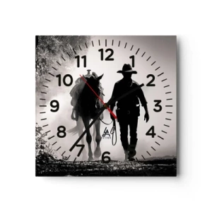 Horloge murale - Pendule murale - Matinée texane - 30x30 cm