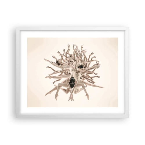 Affiche dans un cadre blanc - Poster - S'épanouir en danse - 50x40 cm