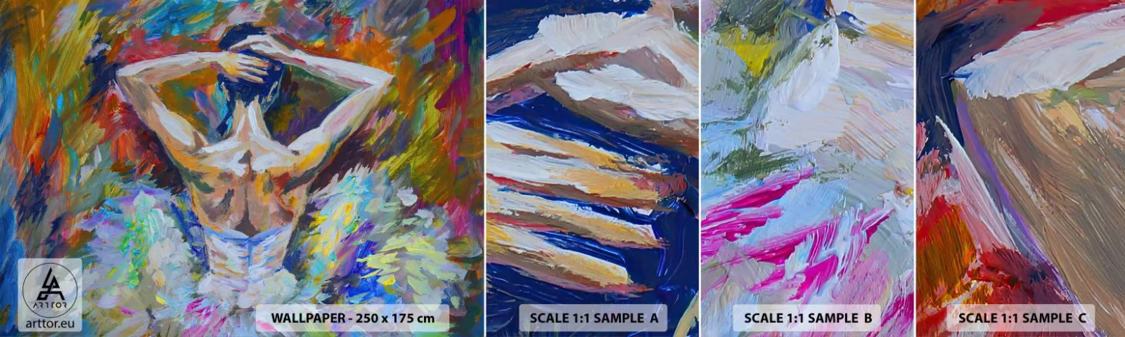 Échantillon De Papier Peint Standard Eco - Il se peut que ce soit tout - Ballerine, Danse, Ballet - 100x30 cm