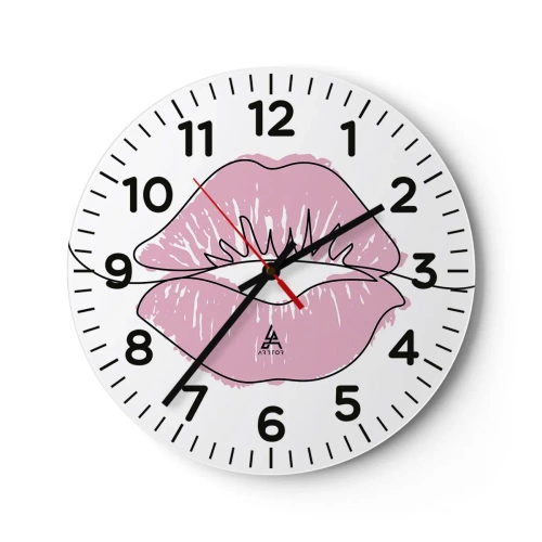 Horloge murale - Pendule murale - Prêt à l'embrassade? - 40x40 cm
