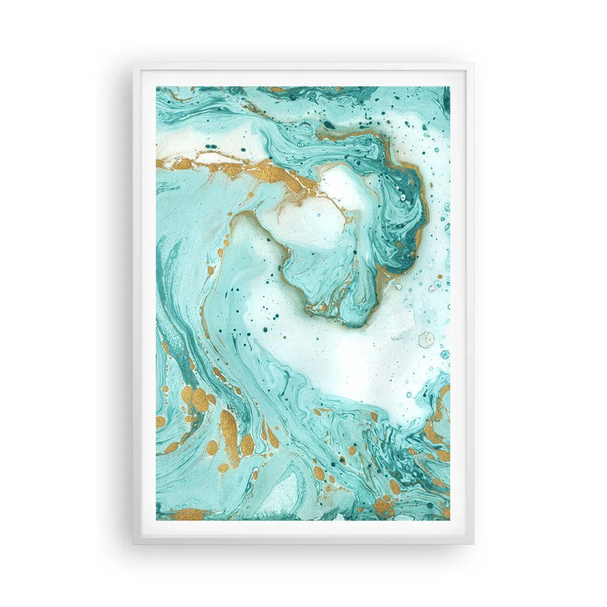 Affiche dans un cadre blanc - Poster - Sous la grande vague de l'ère Edo - 70x100 cm