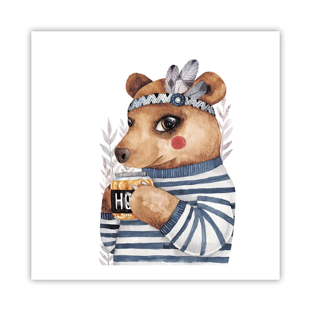 Affiche - Poster - Un nounours trop mignon - 60x60 cm