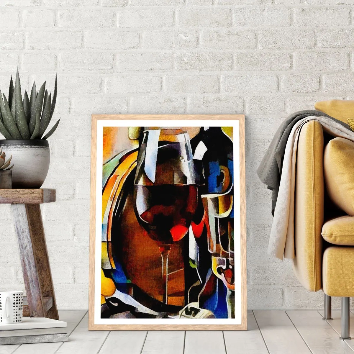 Affiche dans un chêne clair - Poster - Et le monde prend des couleurs - 30x40 cm