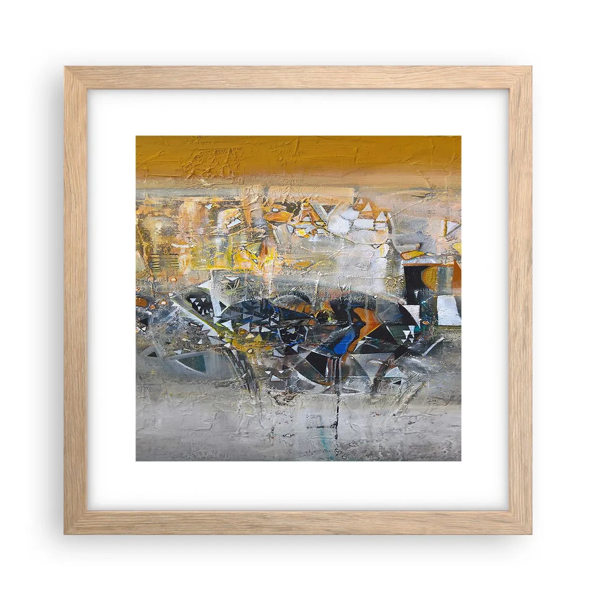 Affiche dans un chêne clair - Poster - Tout se met en place - 30x30 cm