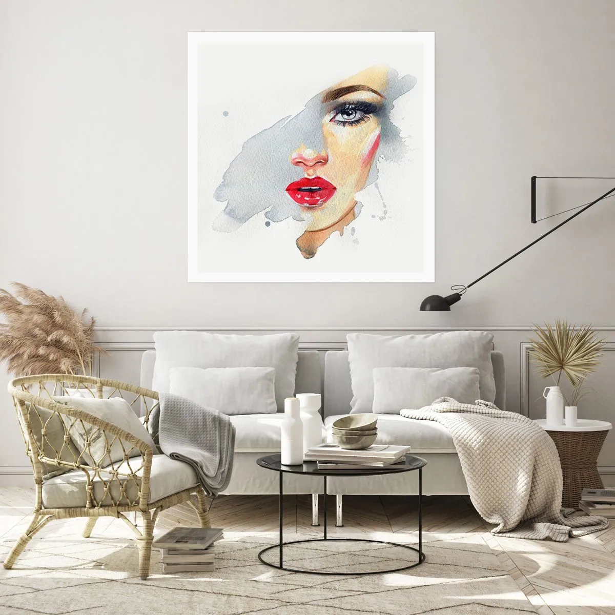Affiche - Poster - Reflet dans une goutte d'eau - 40x40 cm