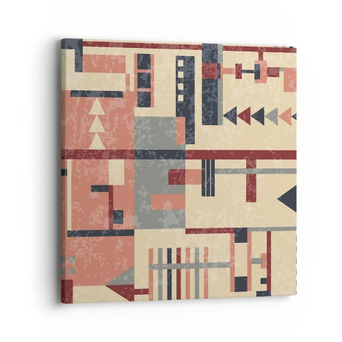 Impression sur toile - Image sur toile - Une combinaison de verticaux et d'horizontaux - 40x40 cm