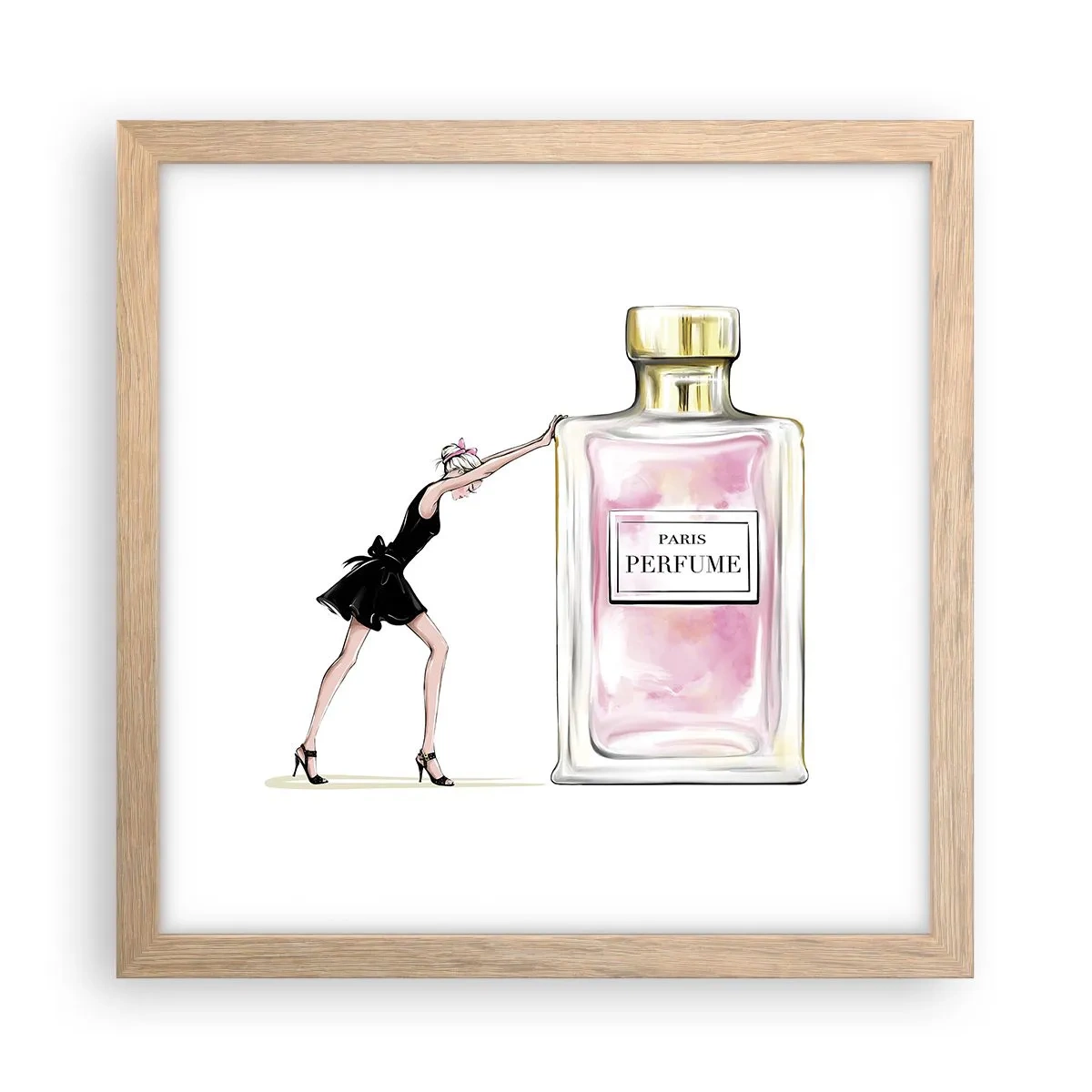 Affiche dans un chêne clair - Poster - L'essence des femmes - 30x30 cm