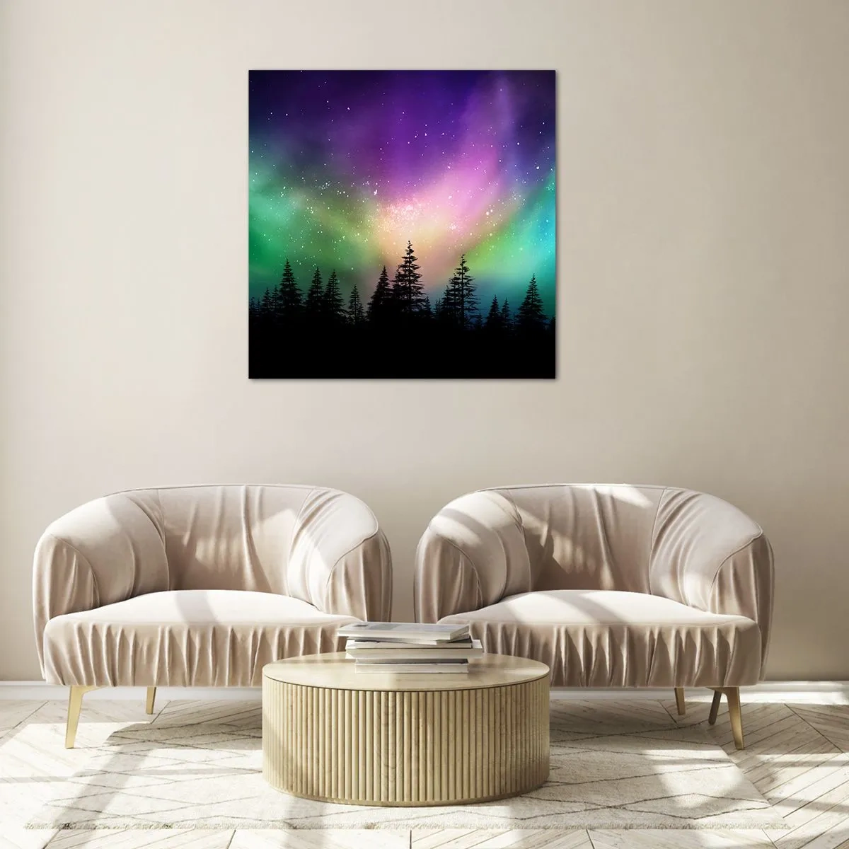 Impression sur verre - Image sur verre - Magie blanche - 30x30 cm