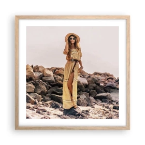 Affiche dans un chêne clair - Poster - La magie des pierres - 50x50 cm