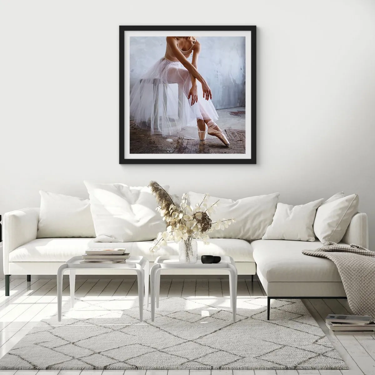 Affiche dans un cadre noir - Poster - Avant que les lumières de la rampe ne clignotent - 50x50 cm