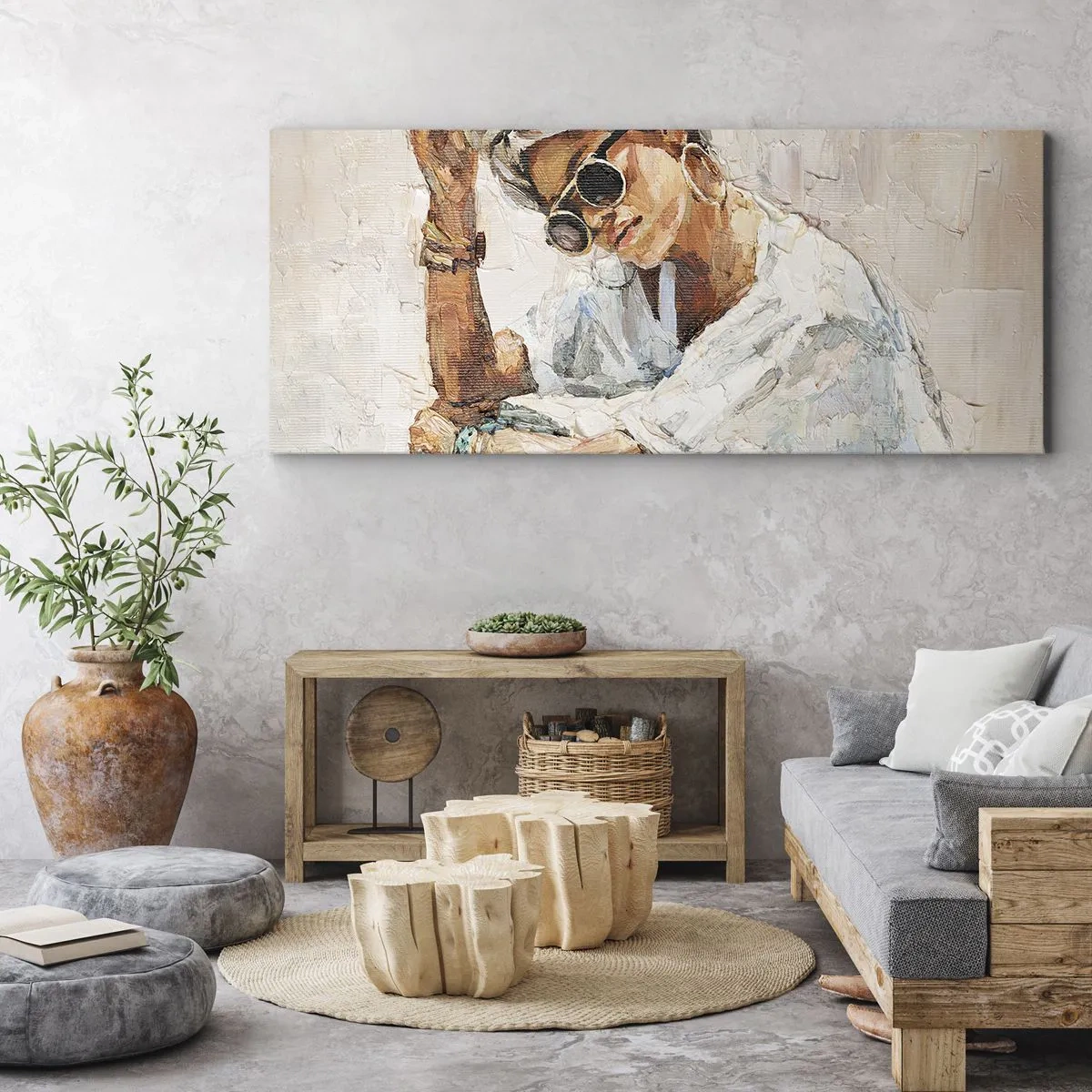 Impression sur toile - Image sur toile - Portrait en plein soleil - 100x40 cm