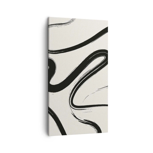 Impression sur toile - Image sur toile - Fantaisie en noir et blanc - 45x80 cm