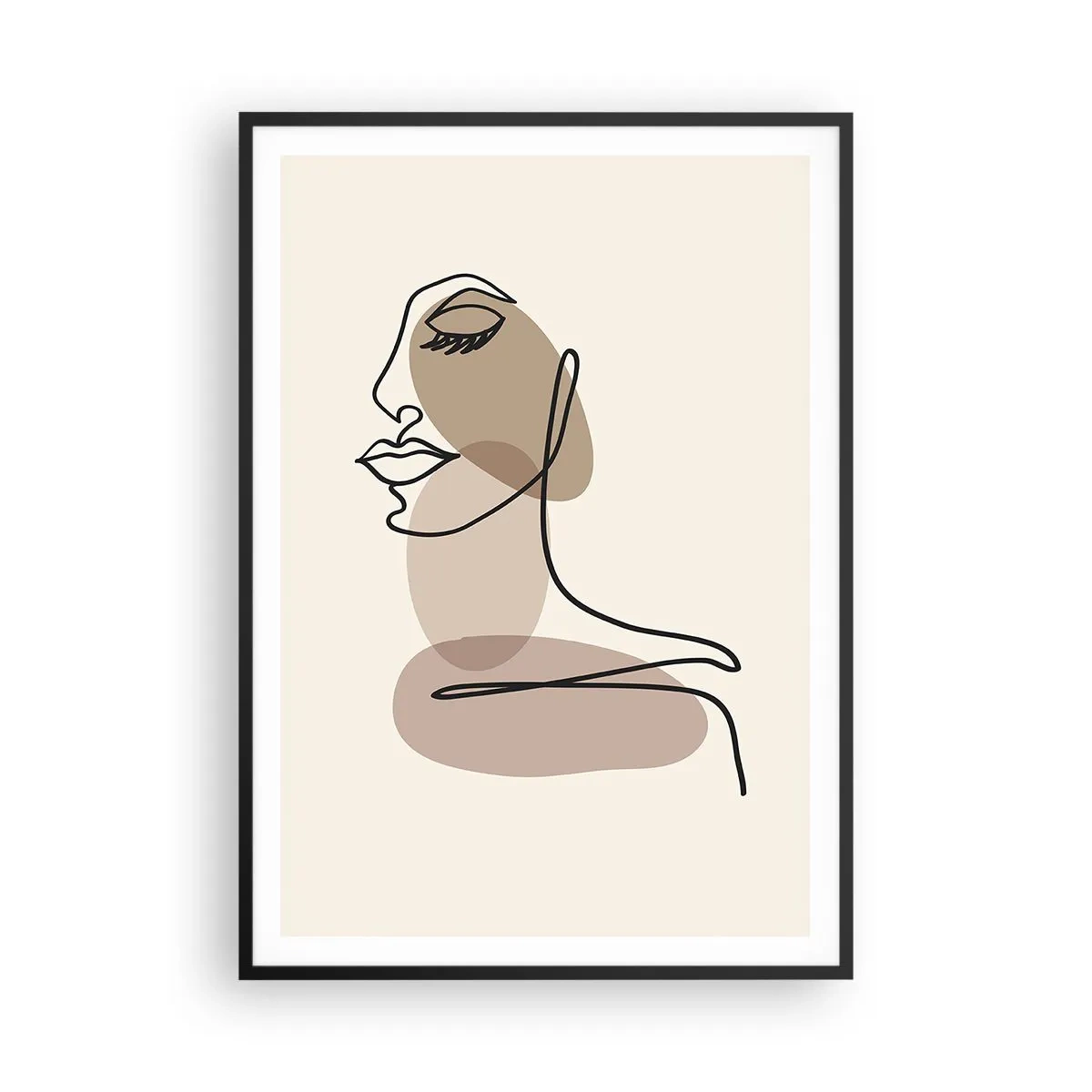 Affiche dans un cadre noir - Poster - S'écouter - 70x100 cm